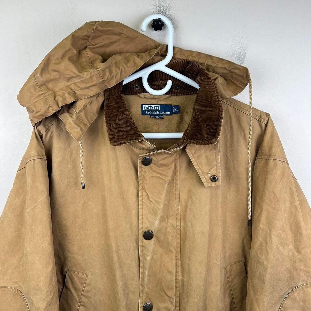 Vintage Polo Ralph Lauren Waxed Cotton Field Jacket Size XL - Picture 3 of 8